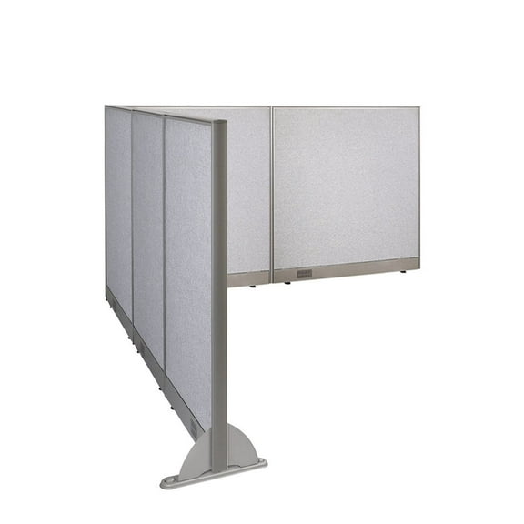 GOF L-shaped Freestanding Office Partition, Room Divider, Privacy Screen, Workstation Cubicle (90”D x 96”W x 48”H)