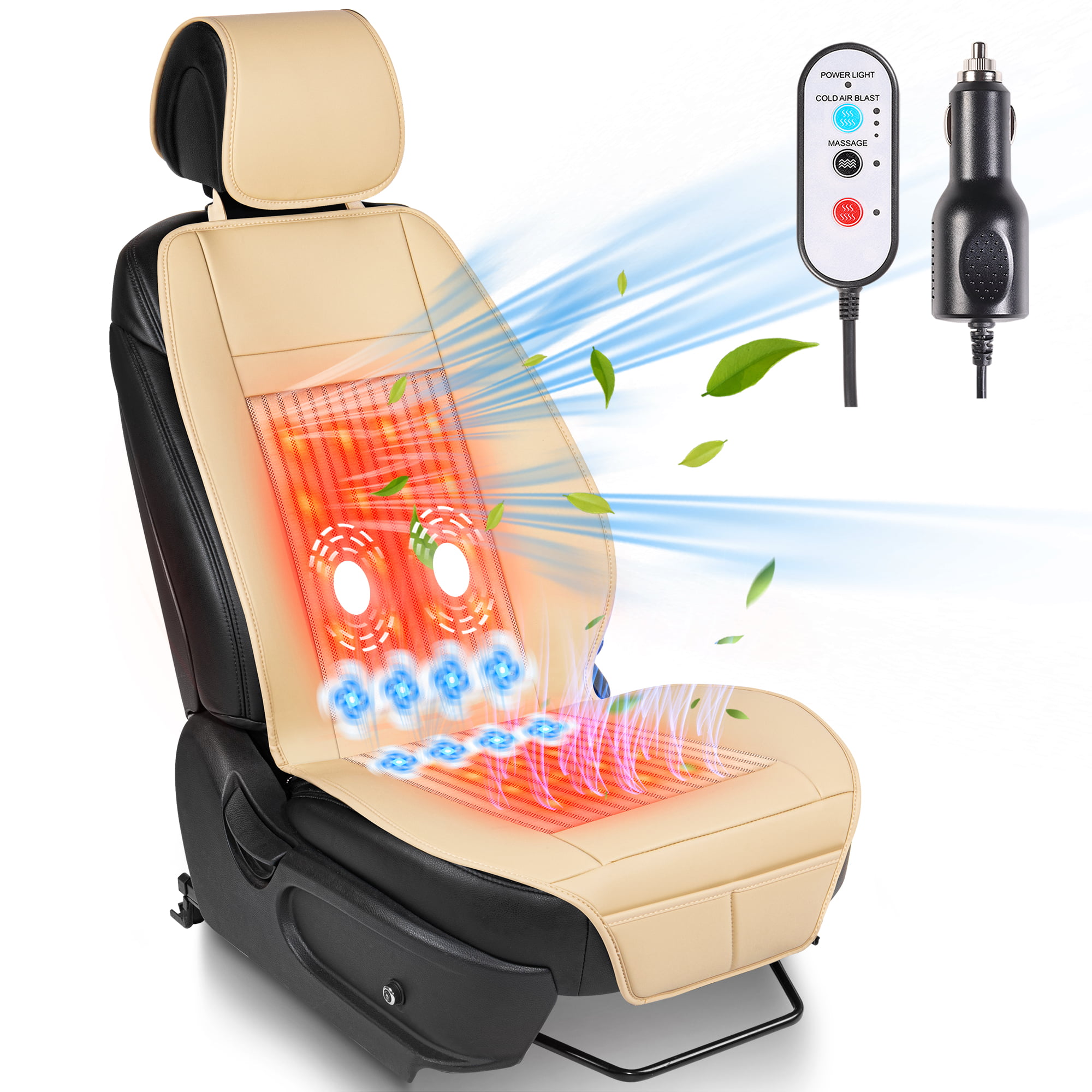 Cooling Car Seat Cushion 12V 24V Automotive Adjustable Comfortable Cooling  Car Seat Cushion Air Fan Massage Auto Seat - AliExpress