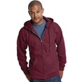 thumbnail image 2 of Hanes Ultimate Cotton Adult Fleece Full-Zip Hoodie , L, Maroon, 2 of 3