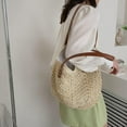 thumbnail image 3 of Kukuzhu Straw Beach Bag, Summer Straw Woven Tote Bag Beach Purse Weaving Shoulder Handbags for Vacation, 3 of 7
