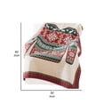 thumbnail image 5 of Benjara 50 x 60" Cotton Quilted Throw Blanket- Christmas Sweater Print- Red, 5 of 6
