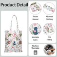 thumbnail image 2 of Hand-Drawn Cat Graphic Tote – Cat Lover Gift Canvas Bag, 2 of 5