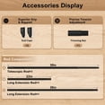thumbnail image 3 of 39-122 in Extra Long Heavy Duty No Drill Telescopic Tension Curtain Rod, Black, MQHOOB for Windows, Shower, Patio & Room Divider, 3 of 8