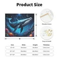 thumbnail image 2 of Zufioo Colorful Ocean Whale Print Canvas Decorative Painting with Solid Wood Frame Art Decoration, Suitable for Home and Office Wall Decoration, 2 of 6