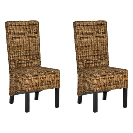 Safavieh Pembrooke Wicker Dining Side Chairs - Natural - Set of 2