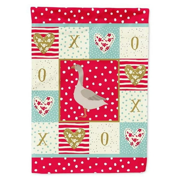 28 x 0.01 x 40 in. Steinbacher Goose Love Flag Canvas House Size