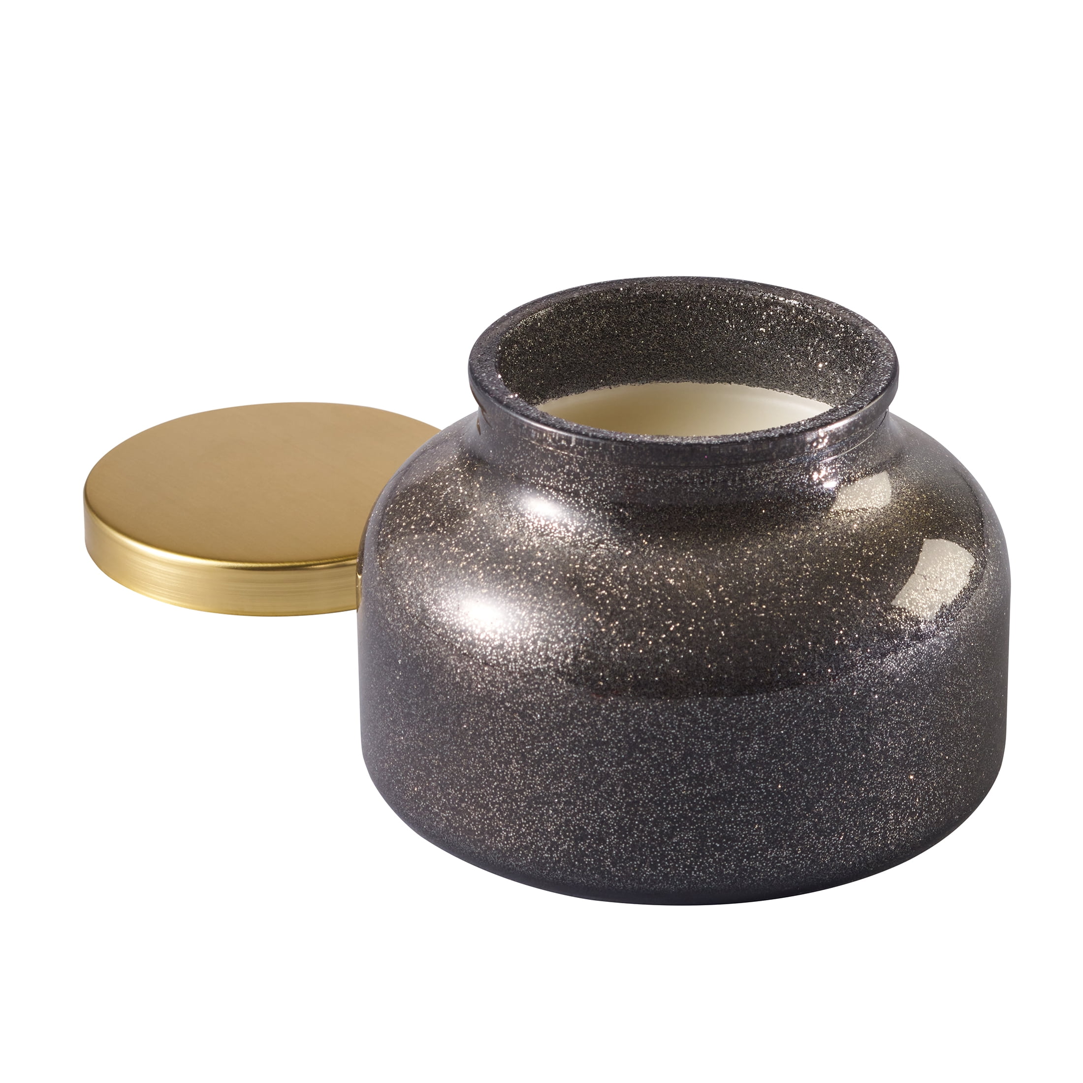 Better Homes & Gardens 1-Wick Holiday Scented Glitter Jar Candle, Suede and Cedar, 12oz.