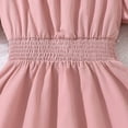 thumbnail image 4 of Girls Summer Dress Big Kid Girls Dress Summer Casual Square Collar Short Sleeve Ruffled Dress plus Size Dresses Girls, 4 of 7