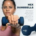 thumbnail image 3 of WeCare Fitness, 10lb Neoprene Dumbbell, Pair - Blue, 3 of 9