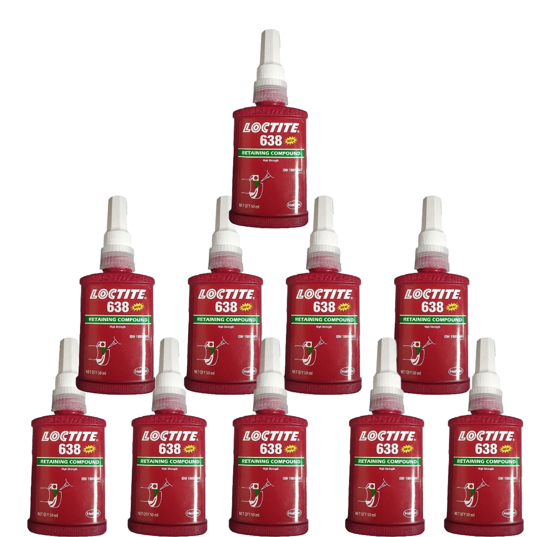 10x Loctite 638 High Strength Fast Curing Retaining Compound 50ml 2024