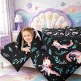 thumbnail image 3 of Manfei Cute Amphibian Axolotl Full Size Comforter Sets,Cartoon Animals Print Bedding Comforter Set,Black Reversible,3-Piece,1 Comforter and 2 Pillowcases, 3 of 7