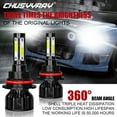 thumbnail image 3 of For Jeep Liberty 02-07 LED Headlight bulbs 9007 High Low Beam 9145 fog lamp Super White, 3 of 11