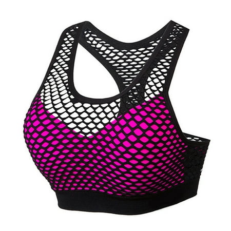 

TZNBGO Sports Bras for Women High Support Large Bust Women s Seamless Bras Everyday Bra Woman Running Yoga Bras IntimateVest Dry Breathable Back Fitness Lady Tops Mesh Cutout Contrast Bra Fi688