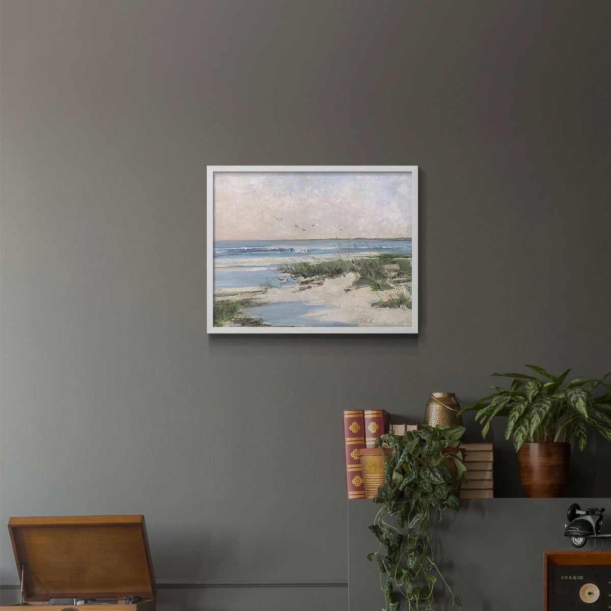 Soft Morning Sea by Sally Swatland - Restickable Framed Giclée Print