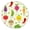 Spicy Chil, variant on Spicy Chili Peppers Pattern Round Tablecloth - Elastic Edge Waterproof & Scratch-Resistant Stretch Table Cover for Parties, Restaurants - Funny Kawaii Hot Vegetable Illustration (44 inches)