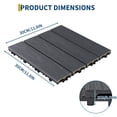 thumbnail image 2 of EuKer 9-Pack Patio Floor Tiles, 11.8" x 11.8" Waterproof Interlocking Deck Tiles for Poolside, Balcony, Backyard, Gray, 2 of 8