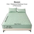 thumbnail image 2 of Lavish Cover Ultra Soft Waterproof Fitted Sheet with 2 Pillowcases, Washable Mattress Covers and Pillow Covers for Home Hotel, Queen, Light Green, 2 of 11