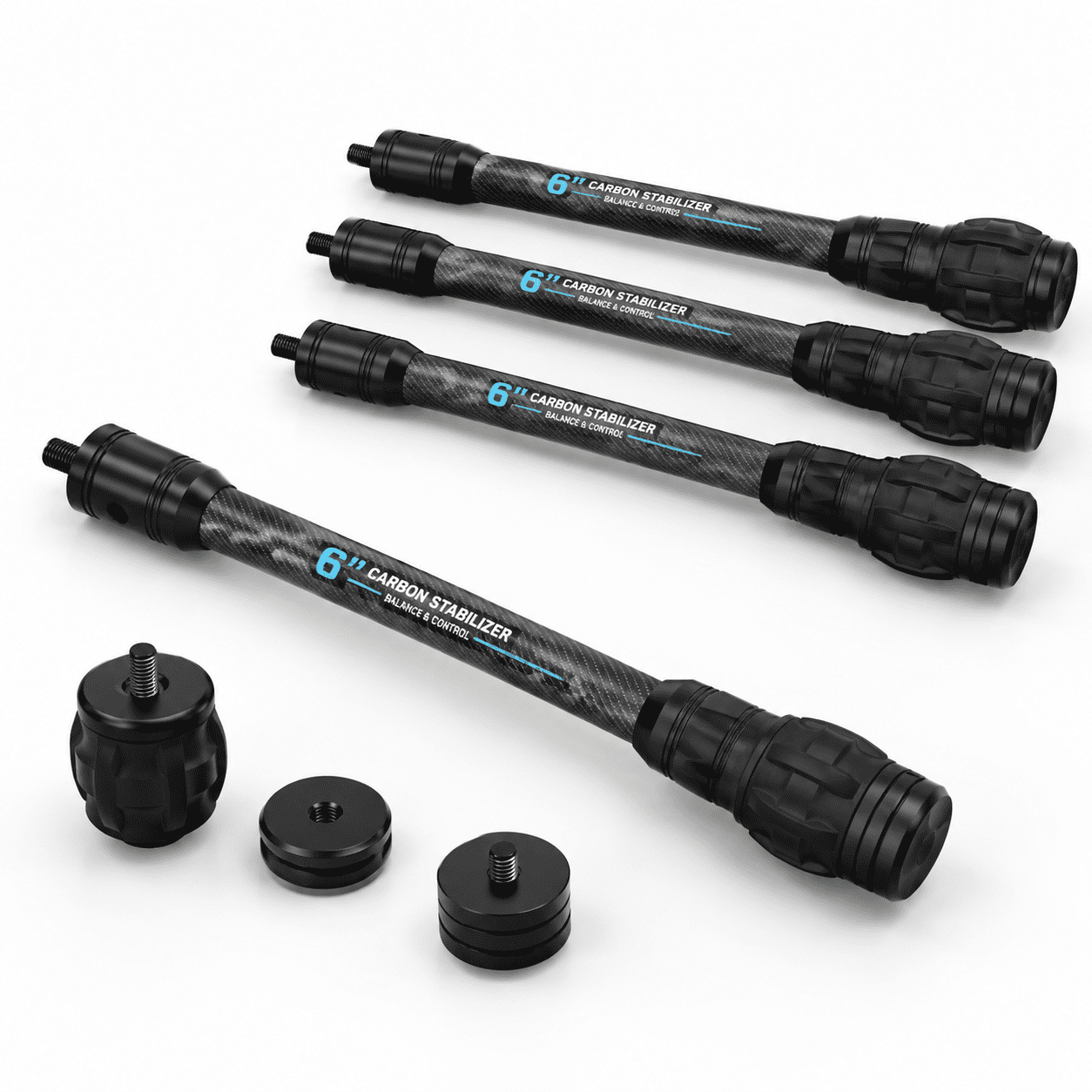 6 inch Archery Stabilizer Shock Reduction for Compound and Recurve Bows