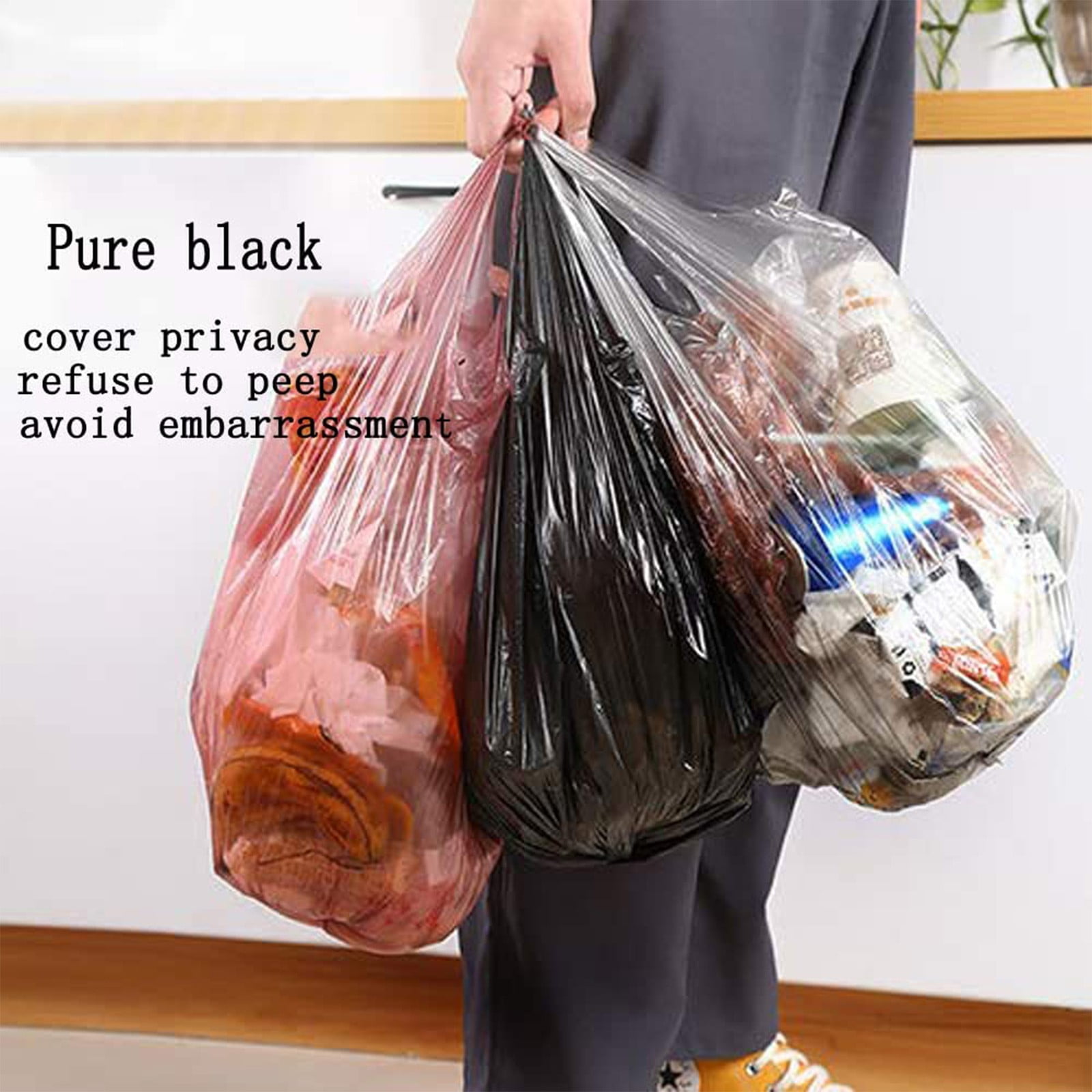 Small Bathroom Trash Bags AOSULI 1 Gallon/5 Liter Unscented Trash Can Liners,100  Counts Plastic Waste Basket Liners,Small Black Garbage Bags for Bathroom  Can,Office,Restroom (Fits 0.8,1.5,1.2 Gallon Bin)