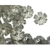 15x8mm Silver Metal Flower Bead Cap (50 Piece)