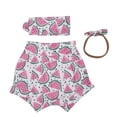 thumbnail image 3 of Pantalones Cortos Para Niña Con Tocado, Ropa De Niña De Tamaño Pequeño Con Diadema Poliéster Ecológico Para Regalos De Vacaciones Para Maquillaje Para Fotografía ANGGREK HG2011, 3 of 8