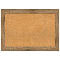 Amanti Art Natural Cork Board Wood Framed Owl Brown Bulletin Board 42 in. x 30 in.