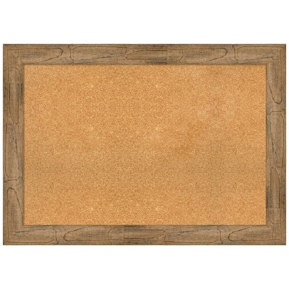 Amanti Art Natural Cork Board Wood Framed Owl Brown Bulletin Board 42 in. x 30 in.