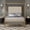 Gold, variant on Metal Canpoy Bed Queen Size with Tall Upholstered Headboard, Modern Platform Bed Frame with 4 Posters, Heavy Duty Support and Box Spring Needed, Gold