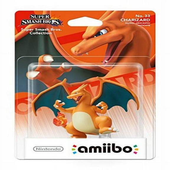 Nintendo Amiibo Charizard Action Figure, Fire and Flying Type Pokemon