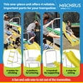 thumbnail image 5 of Machrus Upper Bounce Trampoline Step N Slide | Fun Indoor & Outdoor Ladder and Wave Slide Set – Perfect for Round or Rectangle Trampolines with or Without Net – Yellow, 5 of 6