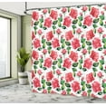 thumbnail image 5 of Ambesonne Rose Shower Curtain, Watercolor Fresh Blossoms, 69"Wx75"L, Red Green White, 5 of 5