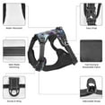 thumbnail image 6 of Haiem Purple Marble Texture Pattern No-Pull Dog Harness Reflective Front Clip Vest with Handle,Step-in Air Dog Harness,Adjustable 2 Metal Rings 4 Buckles-Medium, 6 of 6