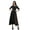 Black3, variant on Moomaya Women Printed Short Sleeve Viscose Santoon Drawstring Waist Midi Dress