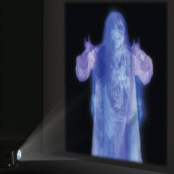 Pantalla de proyección de ventana virtual de Halloween y Navidad