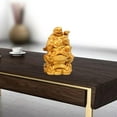 thumbnail image 5 of Laughing Buddha Wealth Lucky My Fortune Chinese Golden Frog for Marriage Anniversary Tabletop Decoration Housewarming , Golden, 5 of 8