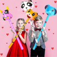 thumbnail image 3 of 6pcs Inflatables Toys Animals Stick With Sound Jungle Safari Animals Inflatables On A Stick Tiger Ze, 3 of 5