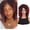 Red, variant on QUEENTAS Dreadlock Wigs for Women and Men Braiding Hair Synthetic Blonde Wigs Faux Locs Twist Wigs Cruly Wigs