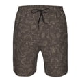 thumbnail image 3 of Fuzoiu Dinosaur Print Men's Beach Shorts,Men's Swim Trunks,Quick Dry Board Shorts with Pockets,Men's Bathing Suits for Surfing, Running, and Casual Wear-3X-Large, 3 of 6