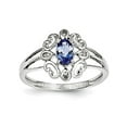 thumbnail image 2 of Primal Silver Sterling Silver Rhodium Diamond and Tanzanite Oval Ring, 2 of 6