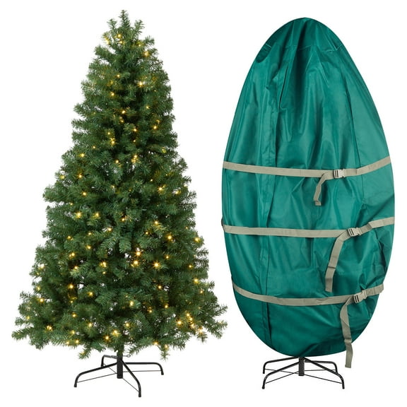 Elf Stor 6ft Prelit Christmas Tree with Upright Storage Bag and Stand