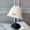 thumbnail image 2 of IROINNID Women's Bucket Hat Cozy Plush Winter Warm Windproof Fisherman Cap Outdoor Daily Wear,White, 2 of 5