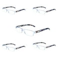 thumbnail image 5 of 5 Pairs Reading Glasses, Blue Light Blocking Glasses, Computer Reading Glasses for Women and Men, Fashion Square Eyewear Frame (Blue Floral,+2.00 Magnification), 5 of 6