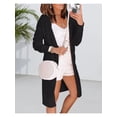 thumbnail image 3 of Womens Solid Color Long Sleeve Open Front Knit Sheer Cardigans Lightweight Kimono Long Sweater, 3 of 3