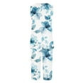 thumbnail image 6 of QATAINLAV Lounge Set for Women Sleeveless Tank Top and Capri Pants Pjs 2 Piece Outfits Casual Floral Print Capris Matching Vest Sleepwear Sets Prime Today Light Blue S, 6 of 8