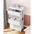thumbnail image 4 of Tall Dresser for Bedroom Vertical Skinny Dresser - Sturdy Steel Frame, Wood Top, Easy Pull Fabric Bins- Organizer Unit for Bedroom, Entryway, Closets - 6 Drawers (White), 4 of 16