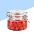 thumbnail image 4 of 500ML Clear Square Glass Jars Storage Container with Stainless Steel Buckle for Sealing, 4 of 9