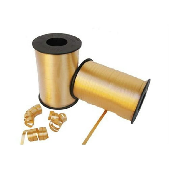 3/16" Crimped Curling Ribbon 500 Yards Spool GOLD Color for Gift Wrapping