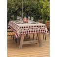 thumbnail image 3 of Outdoor Tablecloths with Umbrella Hole & Zipper, Western Texas Star Vintage 60 x102 Inch Rectangle Tablecloths, Rustic Wreath Red Beige Plaid Waterproof Table Cloth, Patio/Pool/Picnic Table Covers, 3 of 8
