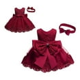thumbnail image 3 of Girls Dress Set + Lace Bow Headband, 3 of 4