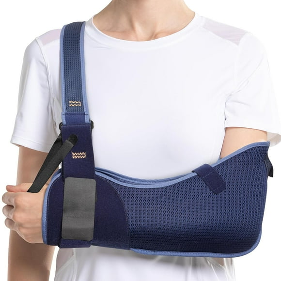Velpeau Arm Sling Shoulder Immobilizer for Left or Right Arm - Comfortable Relief for Shoulder & Elbow Injury, Rotator Cuff Surgery, Broken Wrist, Hand Fit Men & Women(Breathable type,L)